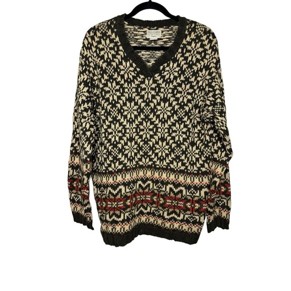 Abercrombie & Fitch Other - VINTAGE Abercrombie and Fitch Sweater Mens Medium Brown Cable Fair Isle Oarsman
